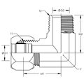 World Wide Fittings Flareless Compression to Male Pipe 90° Elbow 7405X12X12